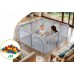 King Kids KOJEC DZIECIĘCY 140x140 cm PLAC ZABAW SUCHY BASEN UCHWYTY I 50 PIŁEK
