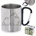 Mug Turystyczny  Stalowy z Karabińczykiem Prezent ORION 350 ml