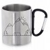 Mug Turystyczny  Stalowy z Karabińczykiem Prezent ORION 350 ml