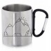Mug Turystyczny  Stalowy z Karabińczykiem Prezent ORION 350 ml