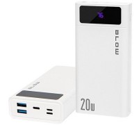 BLOW  20000MAH QC+PD 20W + LIGHTNING BIAŁY PB20E