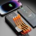 Dudao pojemny powerbank z 3 wbudowanymi kablami 20000mAh USB Typ C + micro USB + Lightning black (Dudao K6Pro+)