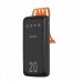 Dudao pojemny powerbank z 3 wbudowanymi kablami 20000mAh USB Typ C + micro USB + Lightning black (Dudao K6Pro+)