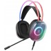 Deltaco półprzezroczyste słuchawki gaming z podświetleniem RGB na pałąku i na nausznikach / GAM-186 / 4222394