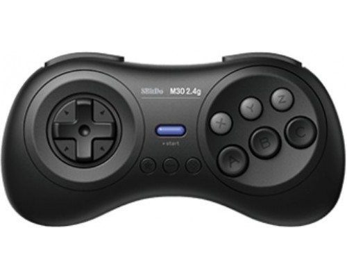 Pad 8BitDo M30 2.4G, Gamepad, Sega Genesis, Directional buttons, Menu button, Select button, Start button, Digital, Wireless, Micro-USB