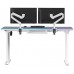 Gaming galds Ultradesk Gaming galds dla gracza QUEST, 140x70cm, 72-120cm, biało-szary