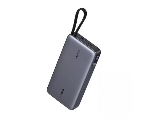 25000mAh Ugreen PB552, 165W, USB-A, USB-C + wbudowany kabel (Grey)