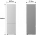 LG GBBS322CPY Refrigerator, C, Free-standing, Combi, Height 2.03 m, Net fridge 262 L, Net freezer 113 L, Silver