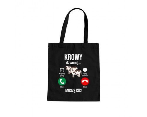 Krowy dzwonią, muszę iść - bag na prezent