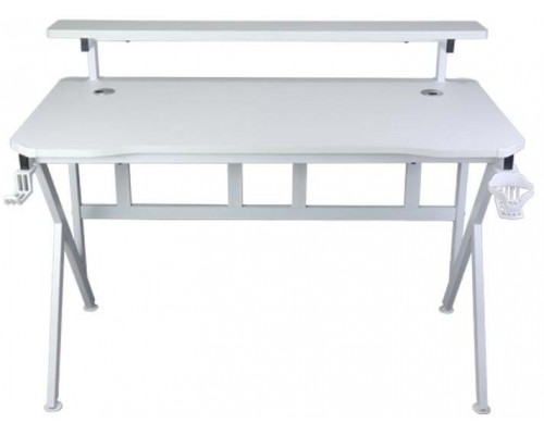 Gaming galds gamingowe z półką, Cobra CRF4011RGB White, LED RGB, 120 cm