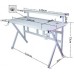 Gaming galds gamingowe z półką, Cobra CRF4011RGB White, LED RGB, 120 cm