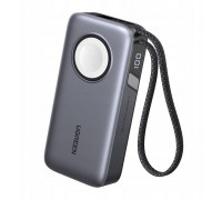 10000mAh UGREEN PB527 30W wbudowany kabel USB-C ora ładowarka magnetyczna do Apple Watch (Grey)