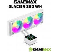 GameMax GameMax Glacier 360 LCD WH 12 cm White 1 szt.