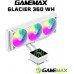 GameMax GameMax Glacier 360 LCD WH 12 cm White 1 szt.