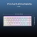 Ajazz mechaniczna przewodowa Ajazz NK68 Red Switch White USB-C