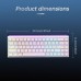 Ajazz mechaniczna przewodowa Ajazz NK68 Red Switch White USB-C