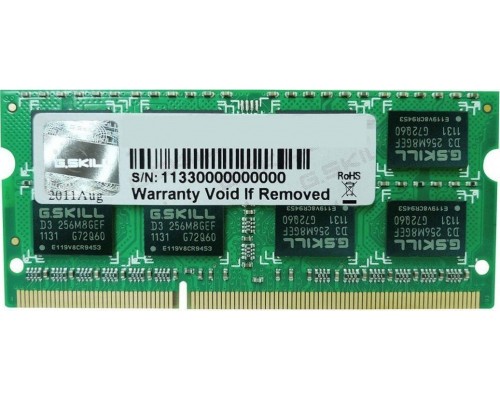 G.Skill SODIMM, DDR3L, 4 GB, 1600 MHz, CL11 (F3-1600C11S-4GSL)