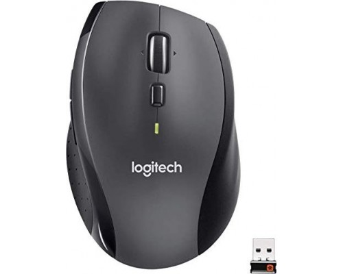 Logitech Logitech M705 Marathon, połączenie 2,4 GHz przez odbiornik USB Unifying, czujnik laserowy 1000 DPI, 3-letnia żywotność baterii, 7 przycisków, PC / Mac - czarny