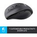 Logitech Logitech M705 Marathon, połączenie 2,4 GHz przez odbiornik USB Unifying, czujnik laserowy 1000 DPI, 3-letnia żywotność baterii, 7 przycisków, PC / Mac - czarny