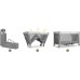 Ricokids 125x65x78cm RK-241 grey