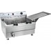 Royal Catering 1126 SMAŻALNIK DO PĄCZKÓW FRYTEK RYB Z PÓŁKĄ DWA KOSZE 24L 1126