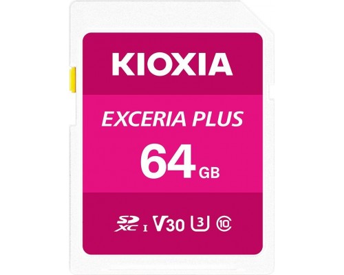 SD  Kioxia Exceria Plus SDXC 64 GB Class 10 UHS-I/U3 V30 (LNPL1M064GG4)
