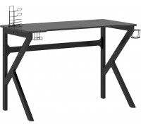 Gaming galds Elior Black biurko gamingowe z uchwytami - Higo