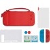 MARIGames Set 6w1 Case Etui Glass For Nintenfor Switch / Dss-106 Red Case