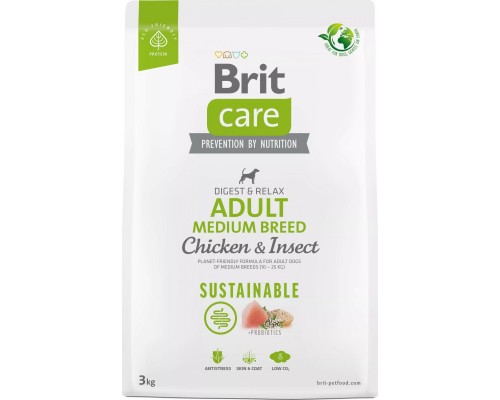 Brit Brit Care Sustainable Adult Med Chicken Insect 3kg