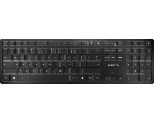 Cherry KW 9100 SLIM klawiatura RF Wireless + Bluetooth QWERTY Angielski Czarny