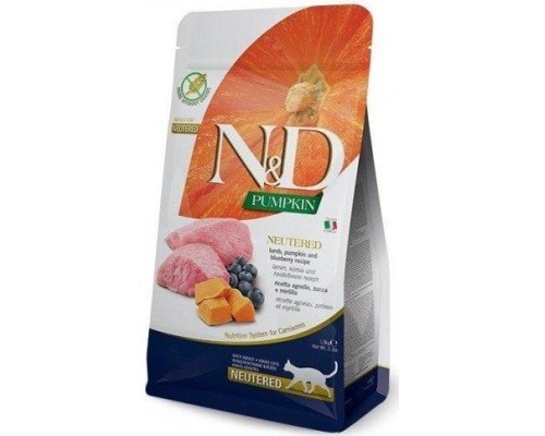 Farmina FARMINA N&D PUMPKIN CAT LAMB & BLUEBERRY NEUTERED ADULT 1,5kg