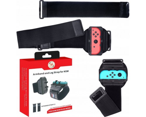 JYS Opaska Pasek Mocowanie Na Rękę Nogę For Nintenfor Switch / Switch Oled + 2x Pasek Prwith edłużający Ns245
