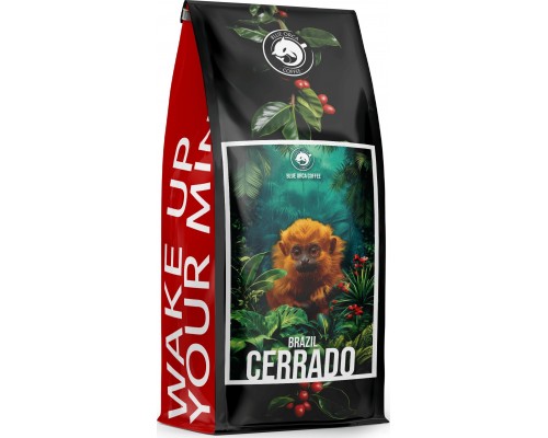 Blue Orca Coffee Kawa Ziarnista BRAZYLIA CERRADO - ŚWIEŻO PALONA 1KG 100% ARABICA Blue Orca