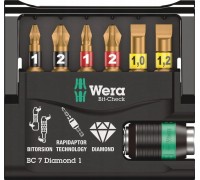 Wera ZESTAW BITÃW BIT-CHECK 7 DIAMOND 1 SB, NA BLISTRZE, 7 CZ