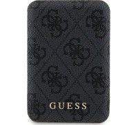 Guess Guess 4G Leather Metal Logo MagSafe - Power Bank Induction 5000 mAh 15W MagSafe (Black)
