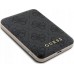 Guess Guess 4G Leather Metal Logo MagSafe - Power Bank Induction 5000 mAh 15W MagSafe (Black)