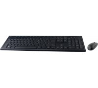 Deltaco Belaidė klaviatūra ir pelės DELTACO 105 klavišai, JK išdėstymas, 2,4 GHz USB nano imtuvas, juoda / TB-114-UK