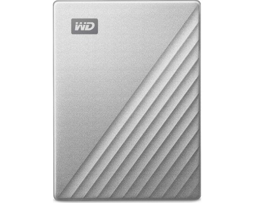 HDD WD WD My Passport Ultra for Mac WDBGKC0060BSL - Festplatte - verschlusselt - 6 TB - extern (tragbar) - USB 3.2 Gen 1 (USB-C Steckverbinder) - 256-Bit-AES - Silber