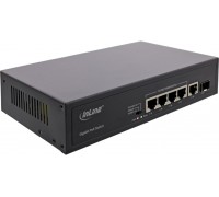 Switch InLine InLine® PoE+ Gigabit Network Switch 5 Port (4x PoE+), 1xSFP, 1Gb/s, desktop, metal, without fan