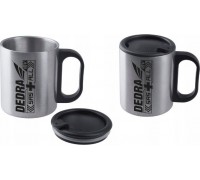 Dedra Mug of steel stainlessj with lid