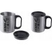 Dedra Mug of steel stainlessj with lid