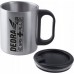 Dedra Mug of steel stainlessj with lid