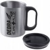 Dedra Mug of steel stainlessj with lid