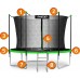 Garden Trampoline Neo-Sport NeoSport Garden Trampoline 8ft/252cm With inner mesh with ladder