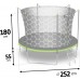 Garden Trampoline Neo-Sport NeoSport Garden Trampoline 8ft/252cm With inner mesh with ladder