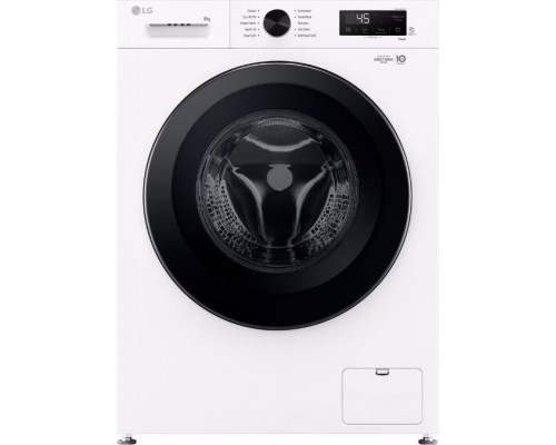 LG Washing Machine | F4X1008NWK | Energy efficiency class A | Front loading | Washing capacity 8 kg | 1350 RPM | Depth 56 cm | Width 60 cm | LED | Steam function | Direct drive | Wi-Fi | White one size