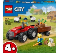 Pilsētas traktors Czerwony ar traktoru un traktora galvu (60461)