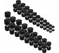 HMS Dumbbells HPC Set poliuretanowe 40 x Various types of loads included (2.5 - 50 kg)