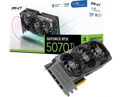 PNY GeForce RTX 5070 Ti Triple Fan Overclocked 16GB GDDR7 DLSS4 (VCG5070T16TFXPB1-O)