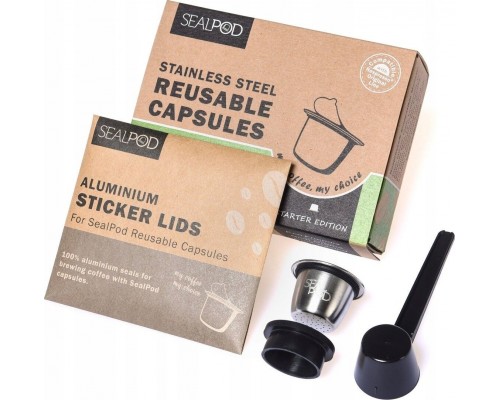 Reusable capsule compatible with Nespresso(r) Sealpod Starter Edition